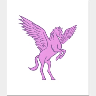 Pink Pegasus Posters and Art